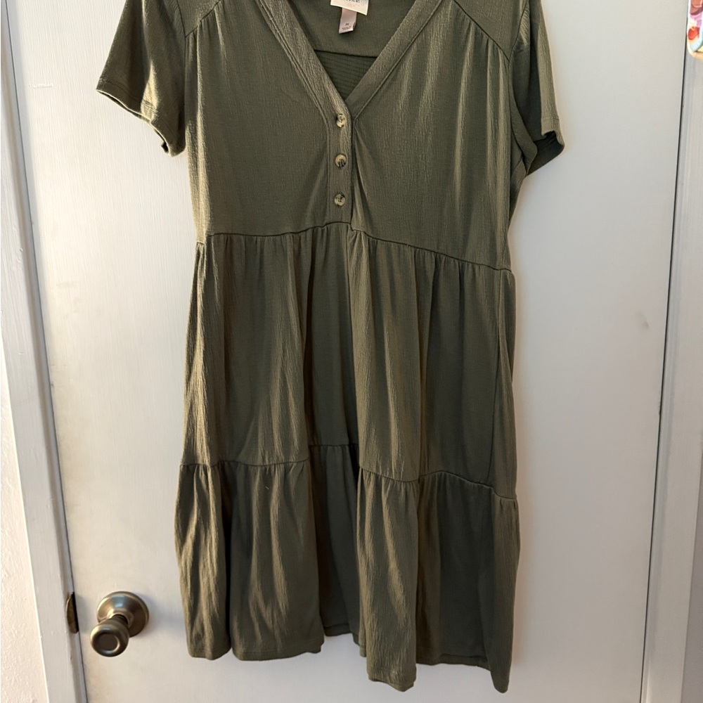 Knox Rose Olive V-Neck Dress